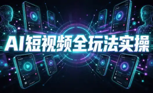 AI短视频全玩法实操(剪辑+带货+数字人+漫剧+短剧)-小玖网_综合网创资源_优质付费资源_知识付费网课平台_创业项目