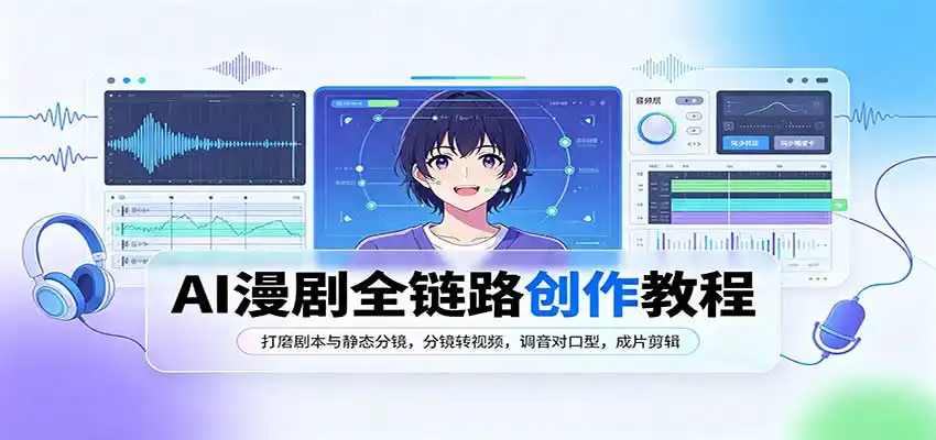 AI漫剧全链路创作教程：打磨剧本与静态分镜，分镜转视频，调音对口型，成片剪辑-小玖网_综合网创资源_优质付费资源_知识付费网课平台_创业项目