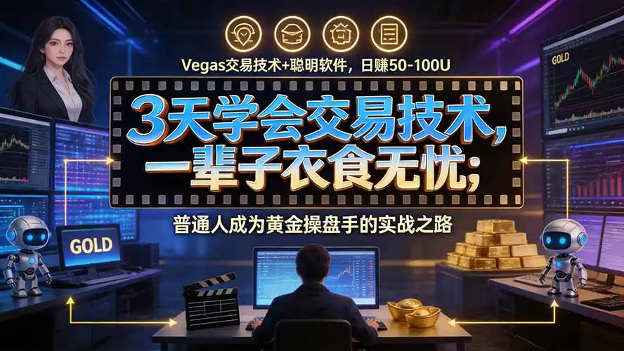 3天学会做交易，普通人快速成为操盘手” Vegas交易系统+聪明软件 ， 日赚50-1000U， 长期稳定，小白轻松上手-小玖网_综合网创资源_优质付费资源_知识付费网课平台_创业项目