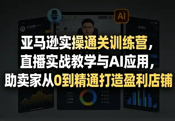 亚马逊实操通关训练营，直播实战教学与AI应用，助卖家从0到精通打造盈利店铺(更新9月30日)-小玖网_综合网创资源_优质付费资源_知识付费网课平台_创业项目