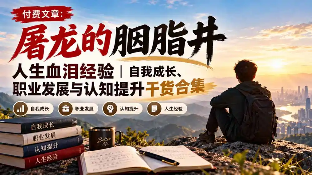 付费文章：屠龙的胭脂井人生血泪经验｜自我成长、职业发展与认知提升干货合集-小玖网_综合网创资源_优质付费资源_知识付费网课平台_创业项目
