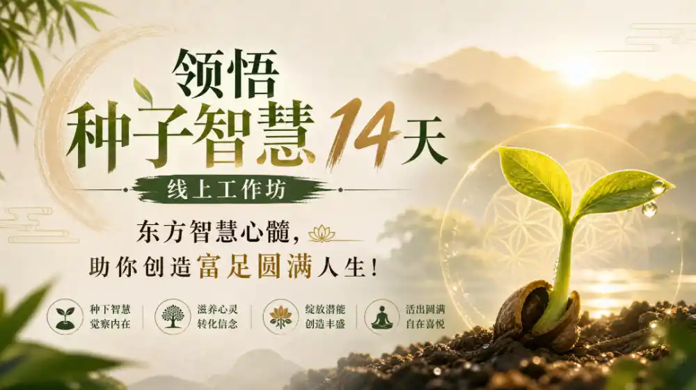 鹿大米领悟种子智慧14天线上工作坊，东方智慧心髓，助你创造富足圆满人生！-小玖网_综合网创资源_优质付费资源_知识付费网课平台_创业项目