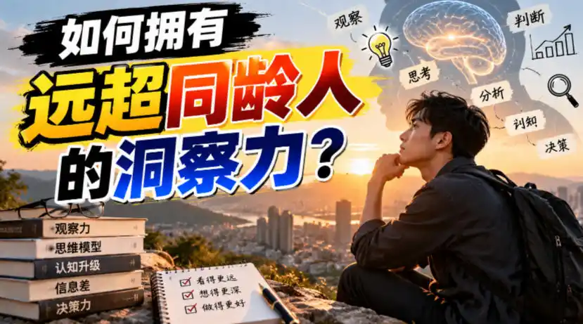 付费文章：如何拥有远超同龄人的洞察力？-小玖网_综合网创资源_优质付费资源_知识付费网课平台_创业项目